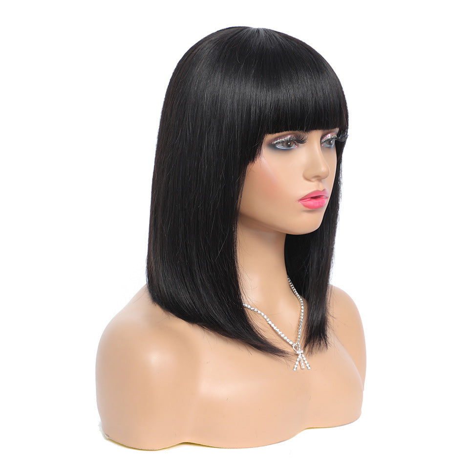 Women's Short Hair Series Real Hair Bob Headgear Women's Short Hair Series Real Hair Bob Headgear